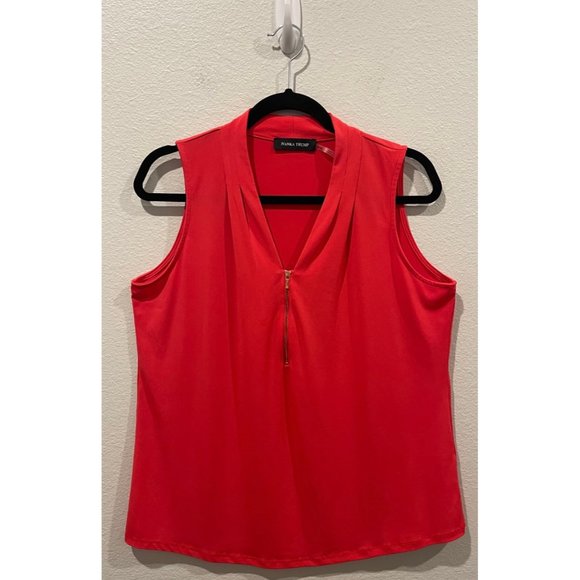 IVANKA TRUMP Sleeveless Red Blouse - Picture 1 of 4